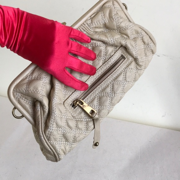 Marc Jacobs Ivory calf leather quilted clutch or chain shoulder bag - Picture 10 of 16